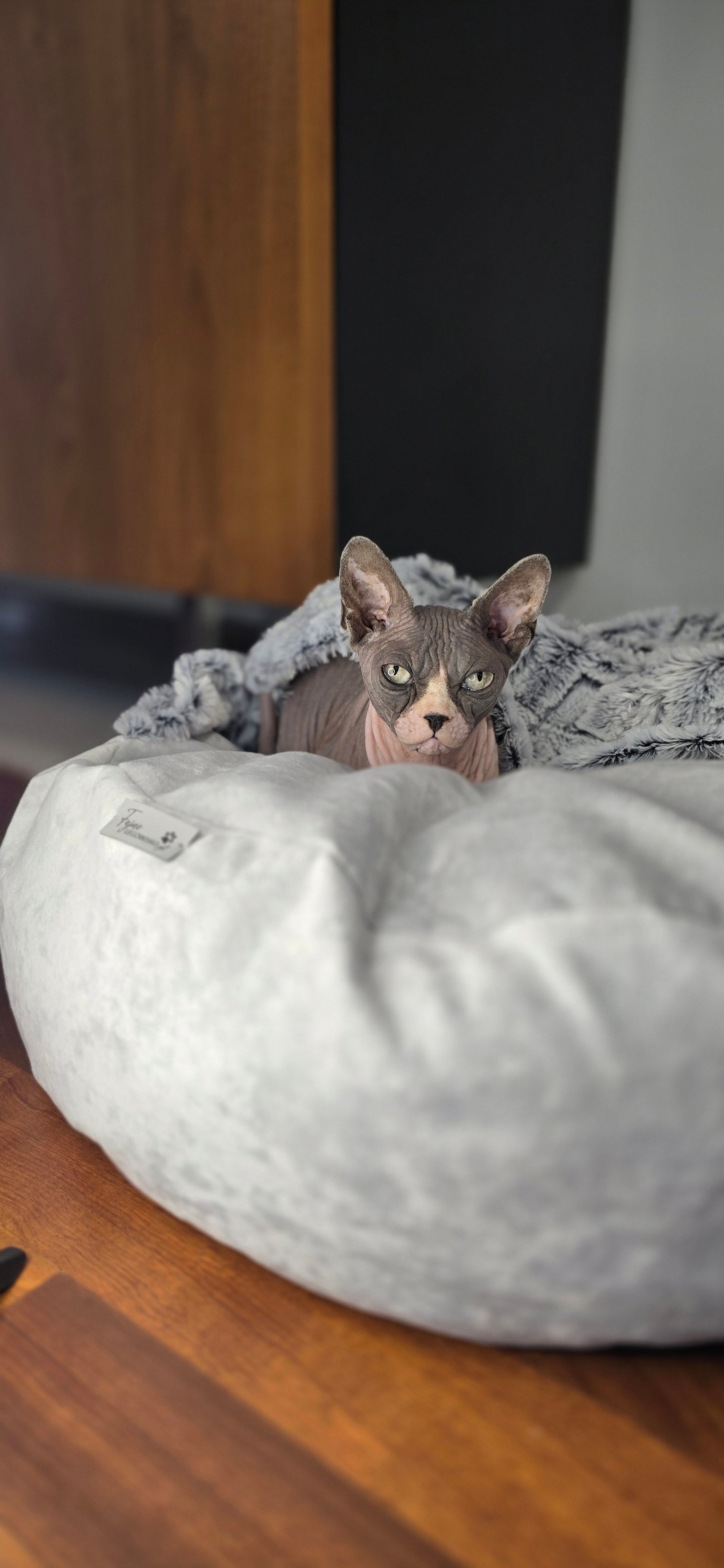 Pufka- norka z kocykiem, legowisko dla psa